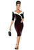 Colitia Midi Dress - Black/combo
