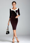 Colitia Midi Dress - Black/combo