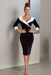 Colitia Midi Dress - Black/combo