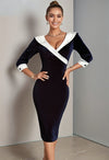 Colitia Midi Dress - Black/combo